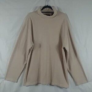 John Ashford Adventure Sweater Men's Creme Long Sleeve Crewneck Size XXL